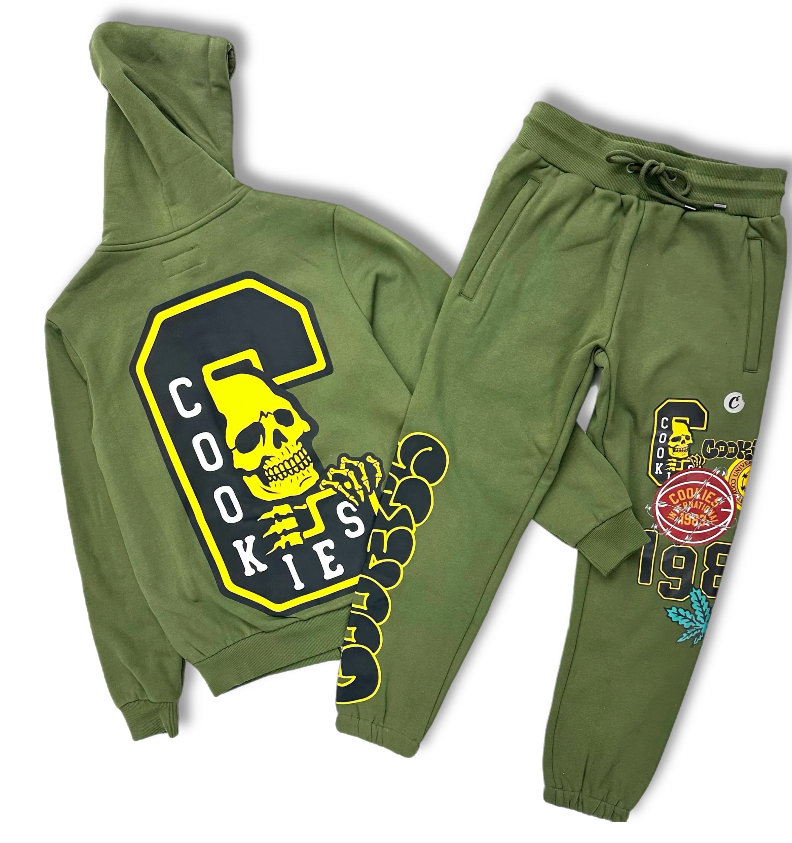 cookies livewire full zip hoodie Jogging set olive