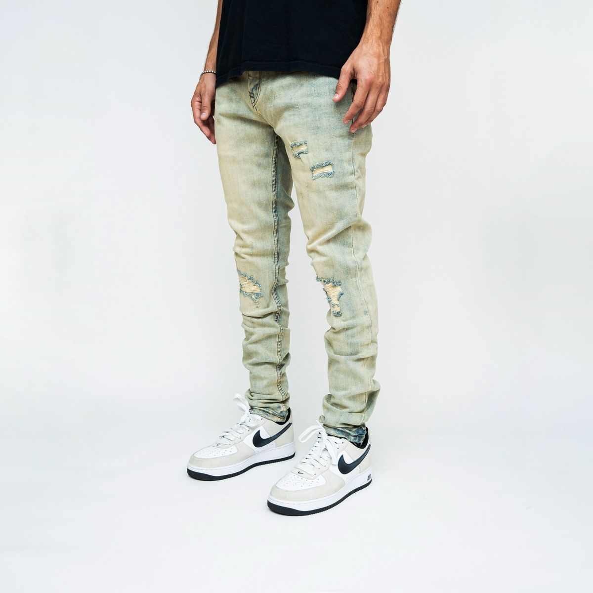 PALI “SPIDER” WEB WASH JEANS