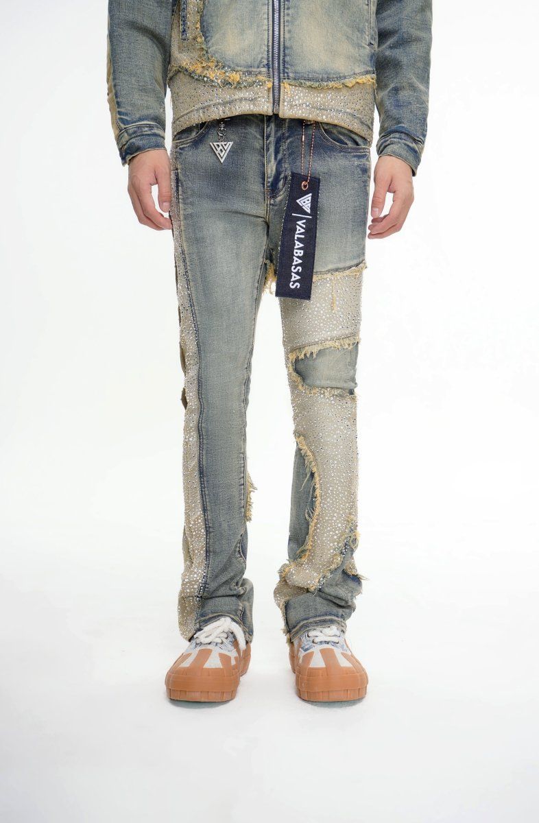 valabasas downfall stacked vintage blue wash