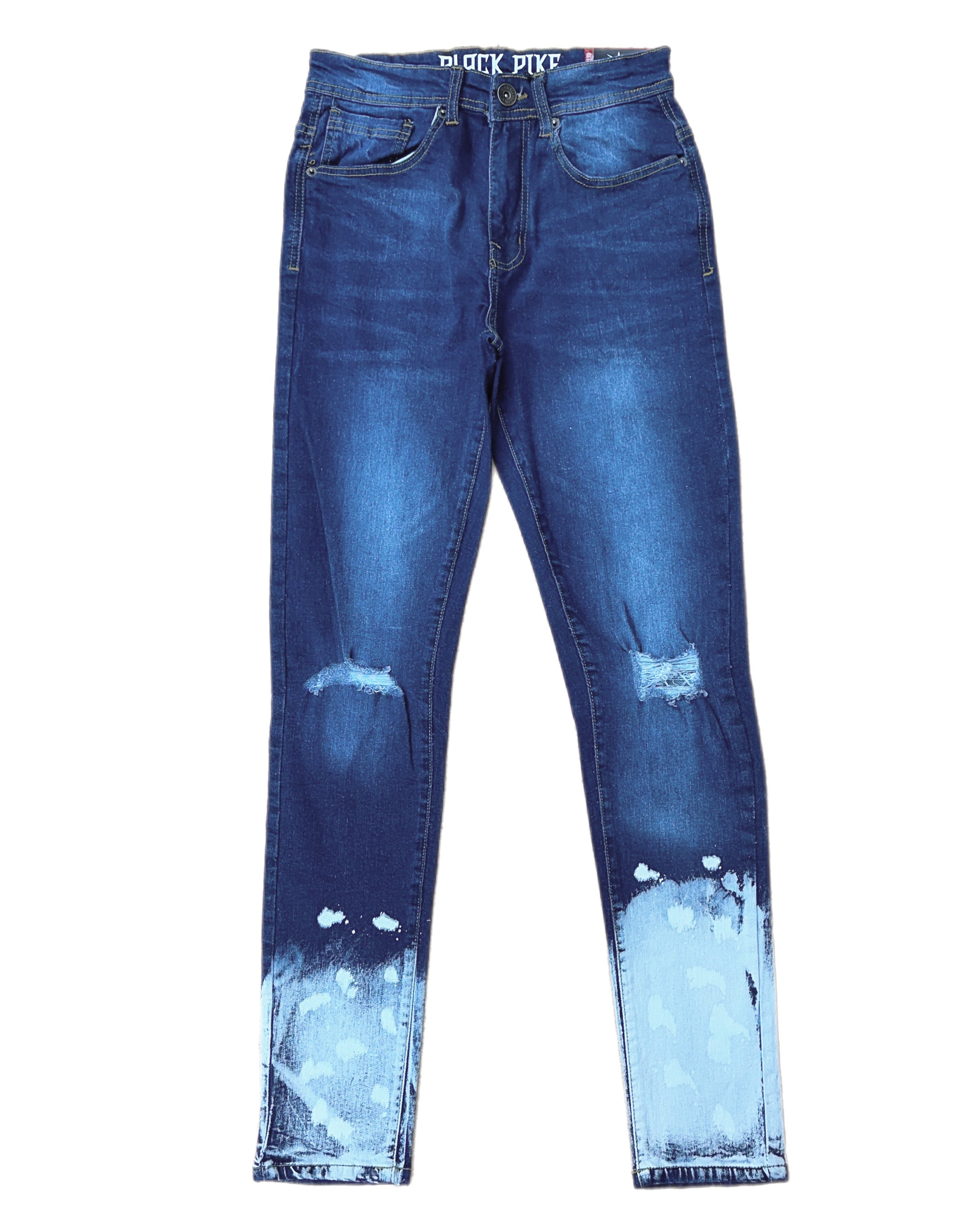 Black Pike Skinny Fit Denim Blue White bottom