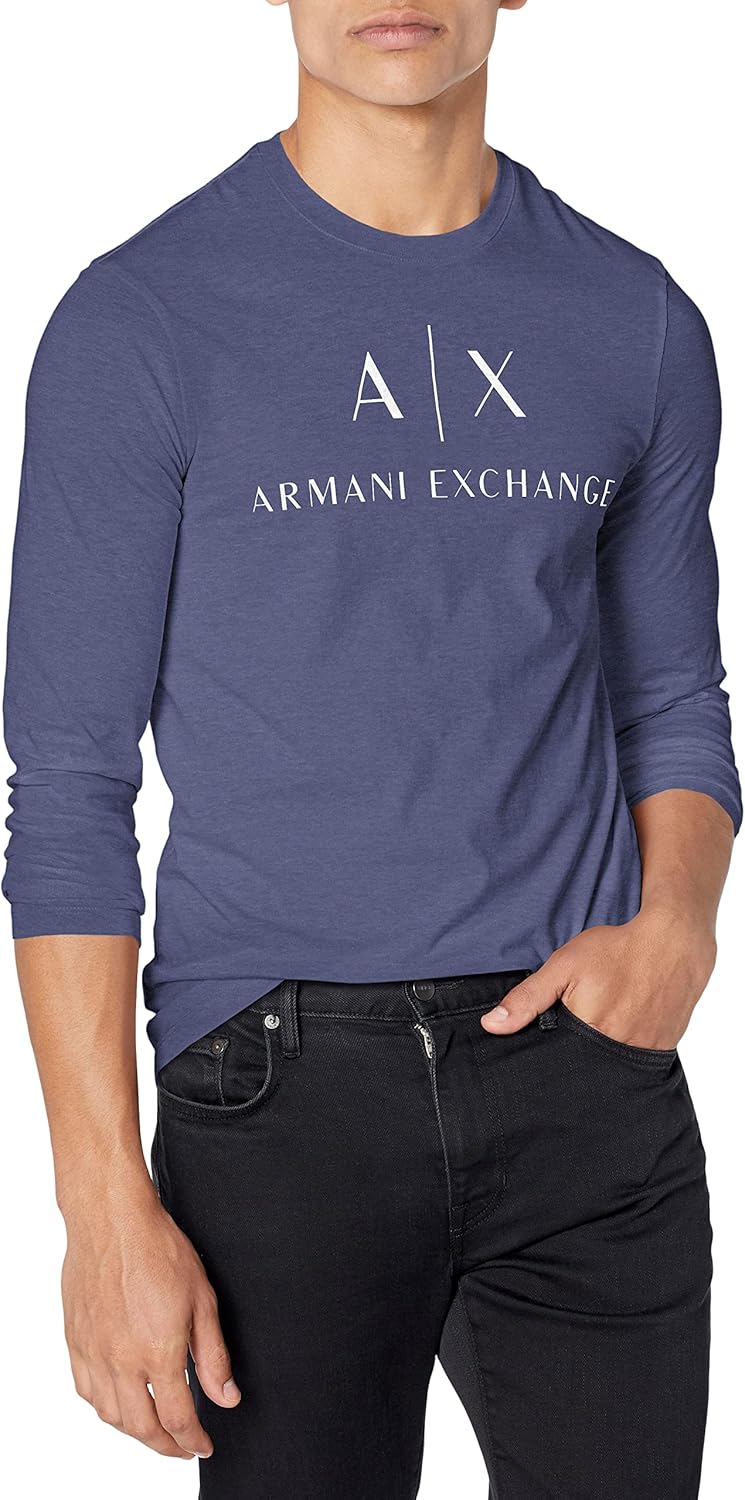 Armani Exchange Light Blue Long sleeve T-Shirts