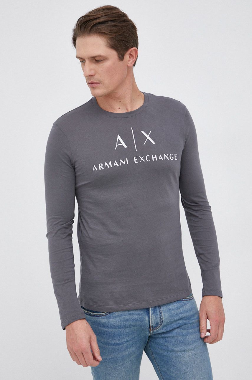 Armani Exchange Grey Long Sleeve T-Shirts