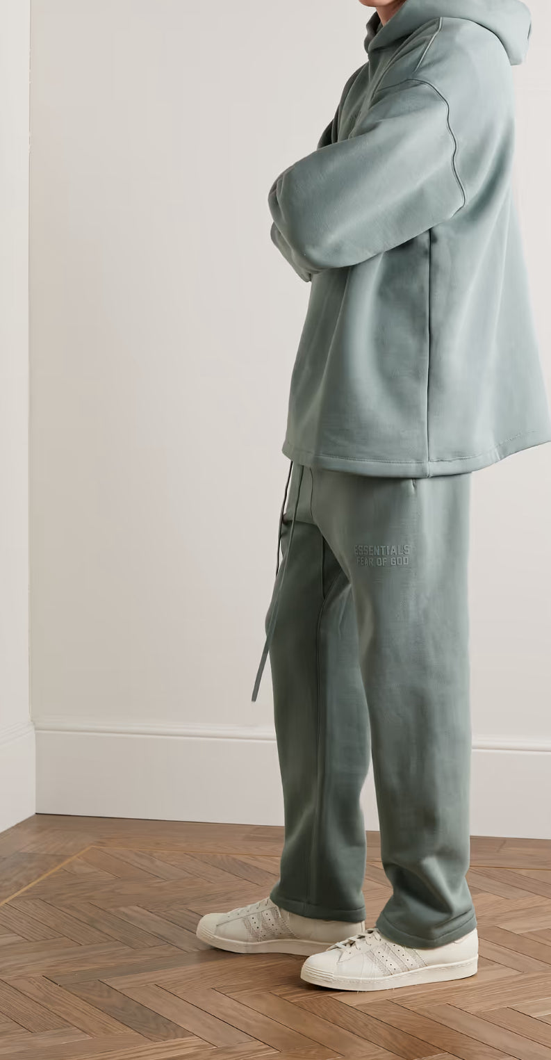 FEAR OF GOD ESSENTIALS
Oversized Logo-Appliquéd Cotton-Blend Jersey Hoodie