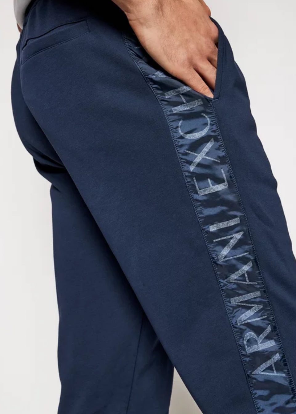 armani exchange navy trouser