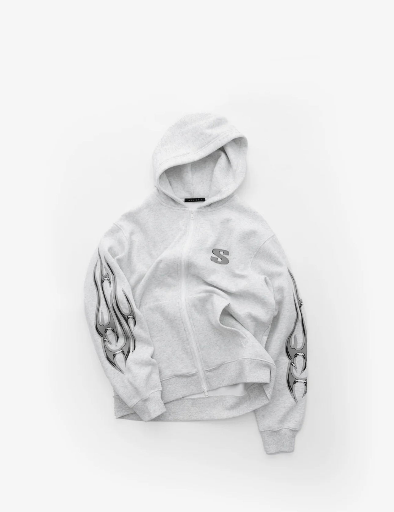 STAMPD CHROME FLAME ZIP HOODIE