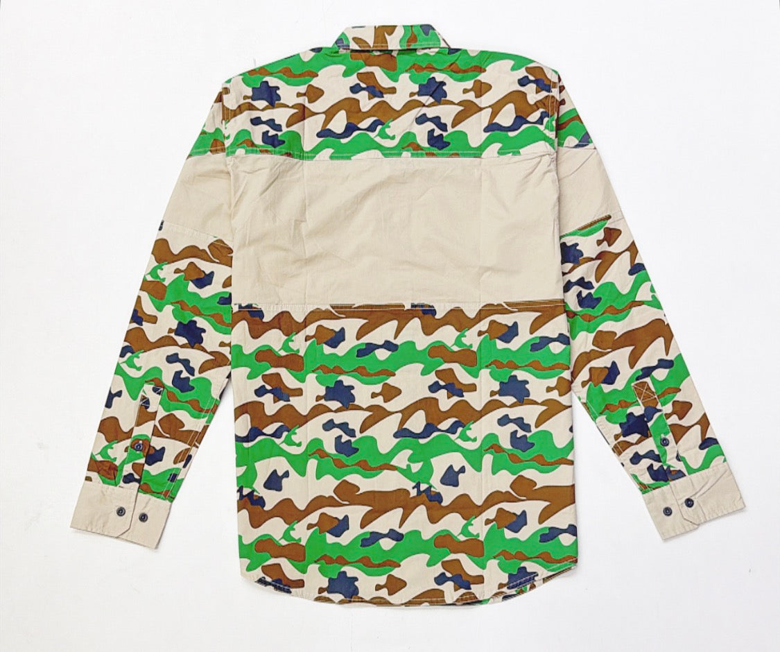 Pink Dolphin Camo Button Down Shirt