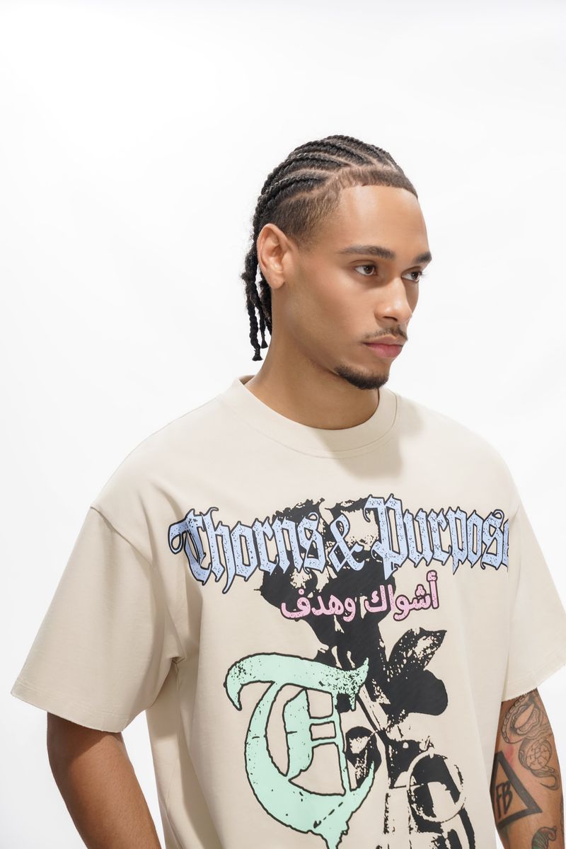 The Trnchs "THORNS & PURPOSE" Pale Apricot Tee