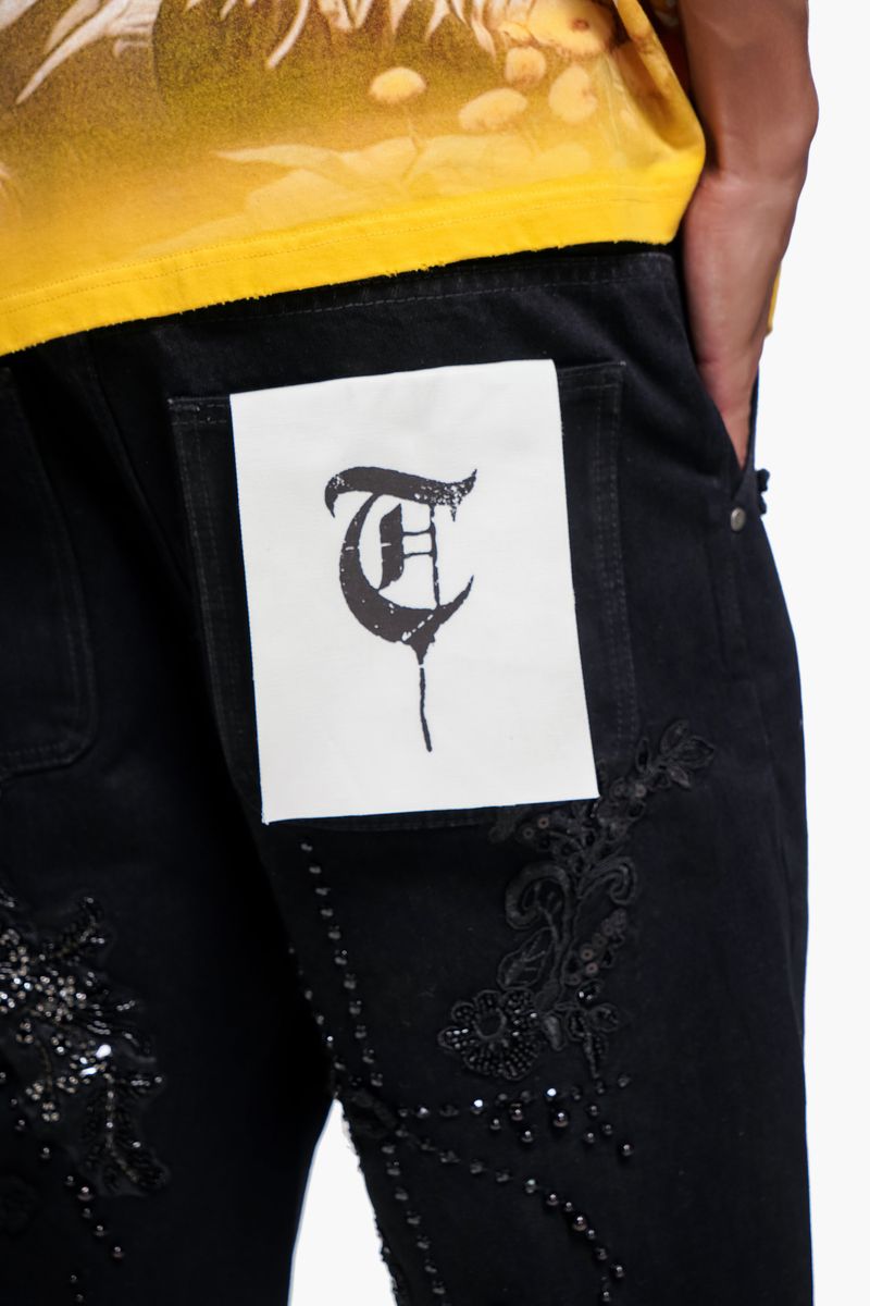 The Trnchs STITCHED - Black Denim Shorts