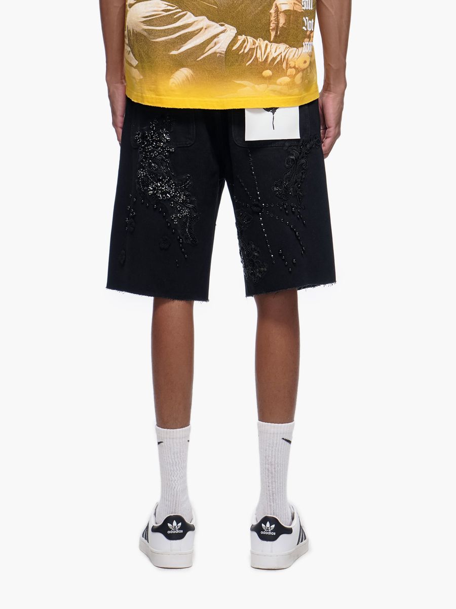 The Trnchs STITCHED - Black Denim Shorts
