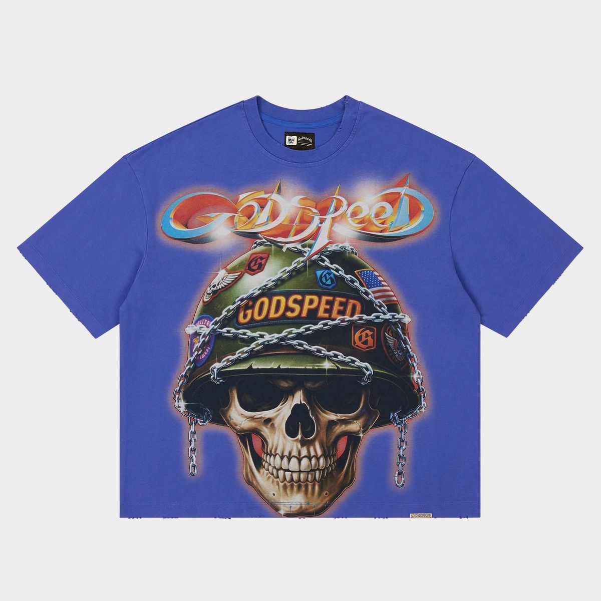 Godspeed Badges of Honor T-shirt (Royal Blue)
