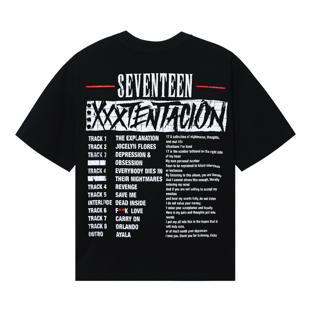 XXXTentacion Depression And Obsession Tee – Black