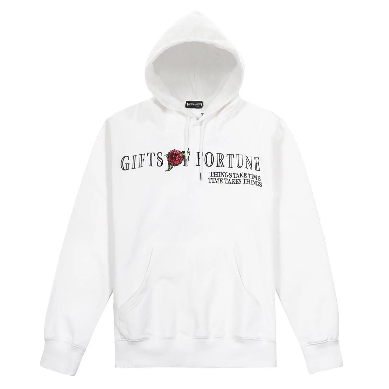 Gift of Fortune Men's White and Black Hoodie