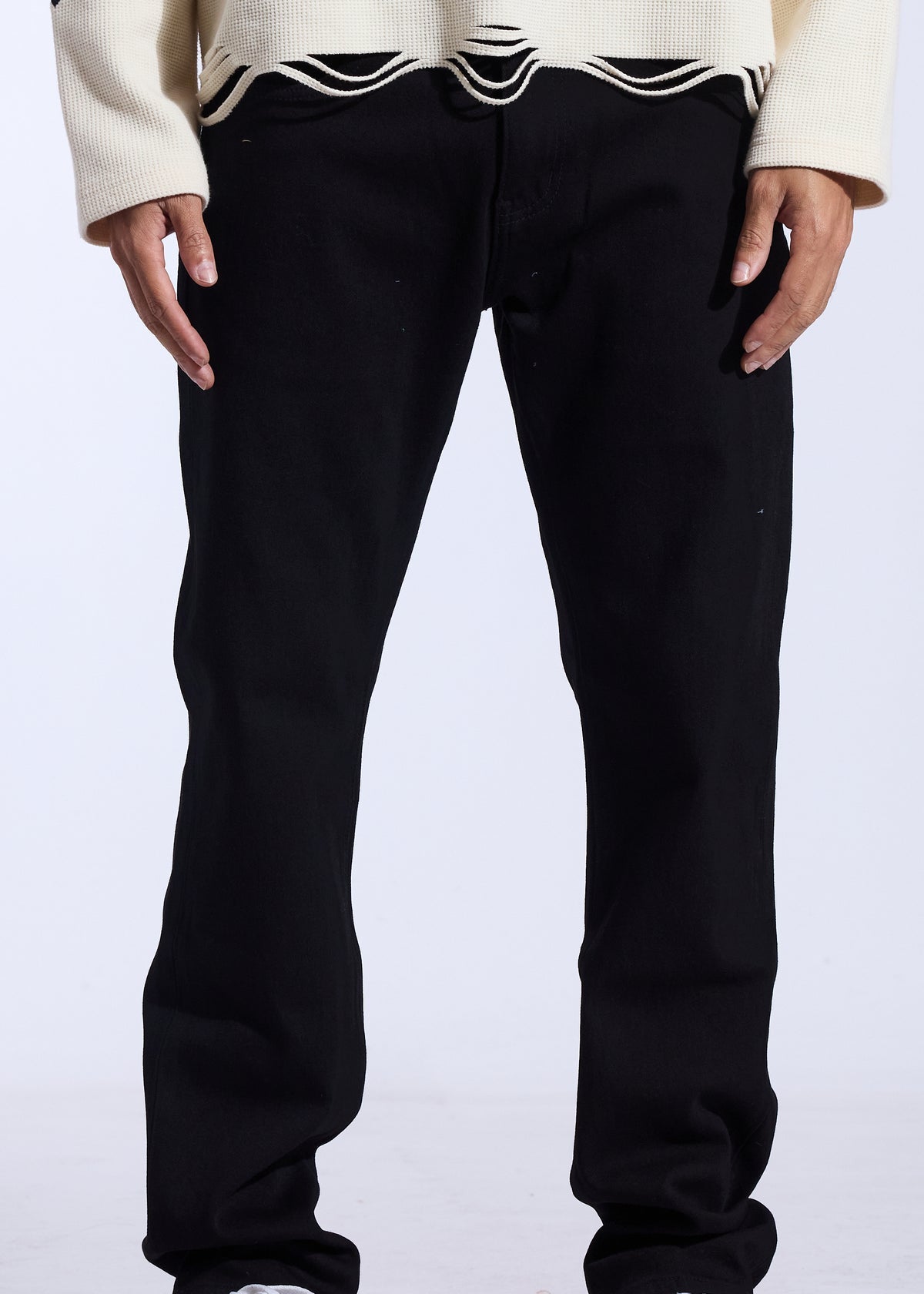 CRYSP DENIM PACIFIC STRAIGHT FIT (JET BLACK)