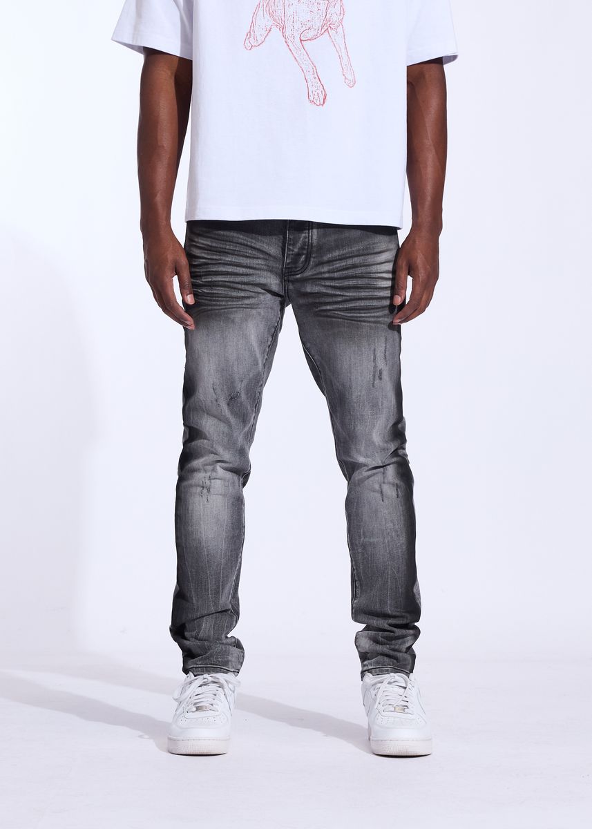 CRYSP Denim Atlantic Grey Wash Skinny Stacked Jeans