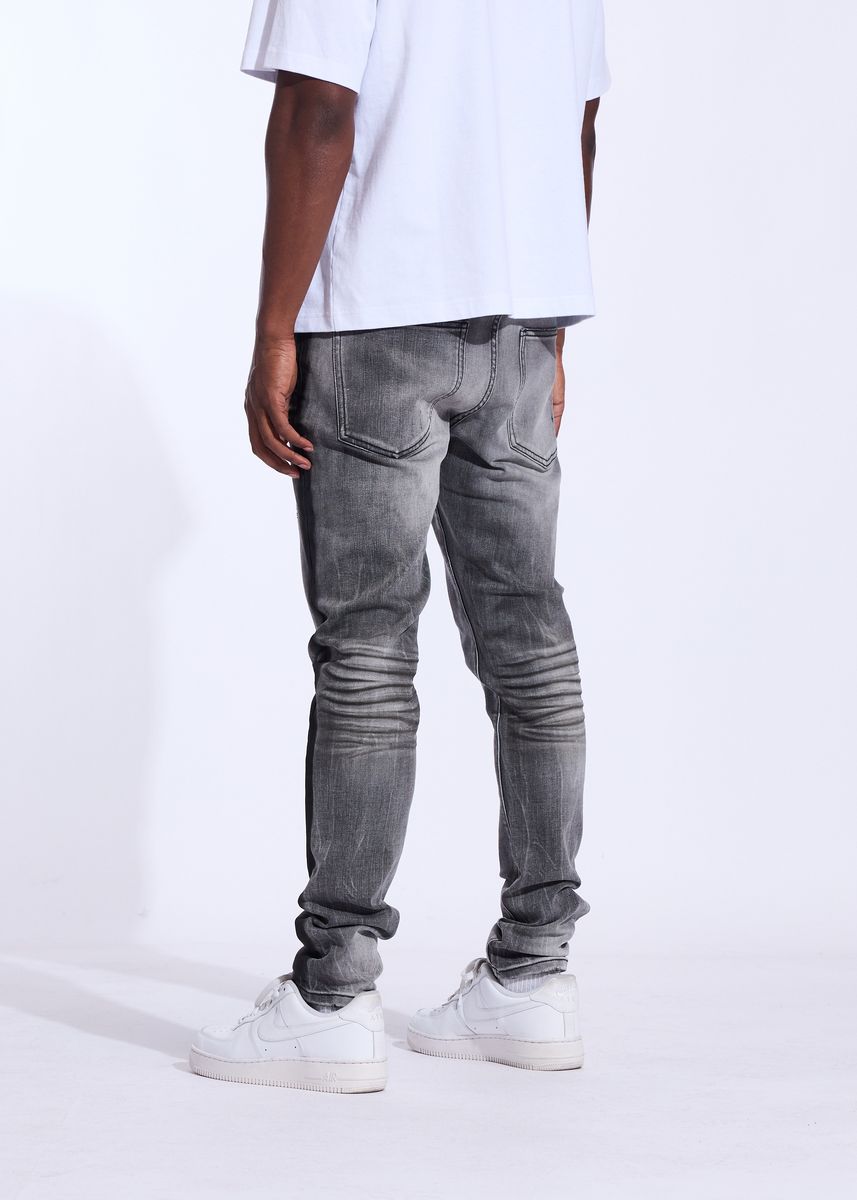 CRYSP Denim Atlantic Grey Wash Skinny Stacked Jeans