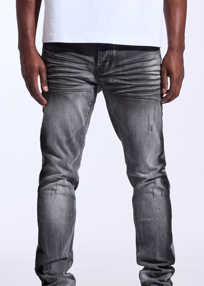 CRYSP Denim Atlantic Grey Wash Skinny Stacked Jeans