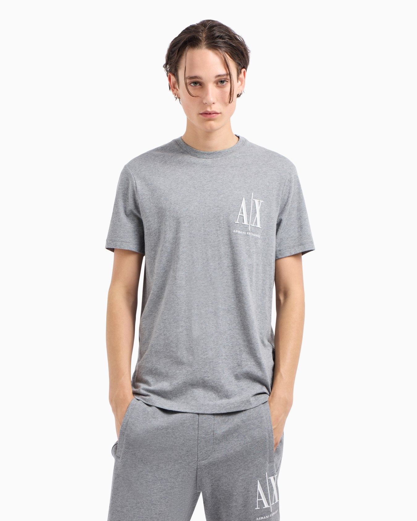 Armani Exchange Icon Logo AIX Grey T-Shirts
