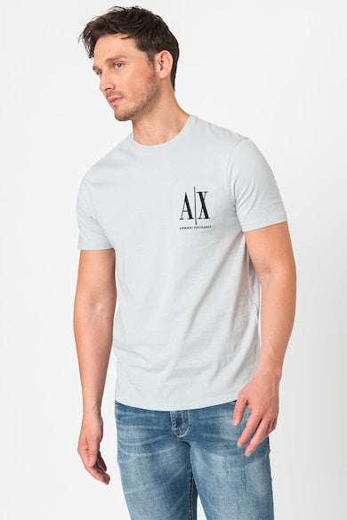 Armani Exchange Icon AIX Logo light Grey T-Shirts