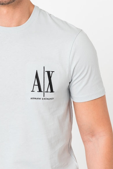 Armani Exchange Icon AIX Logo light Grey T-Shirts