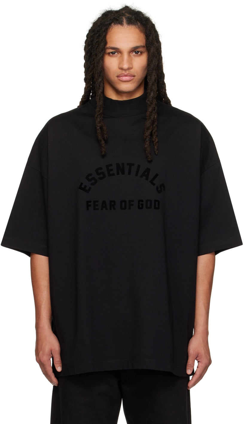 FEAR OF GOD ESSENTIALS
Logo-Appliquéd Cotton-Jersey Mock-Neck T-Shirt