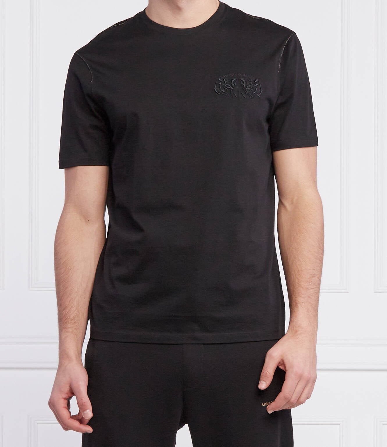 Armani Exchange Tiger Black T-Shirts