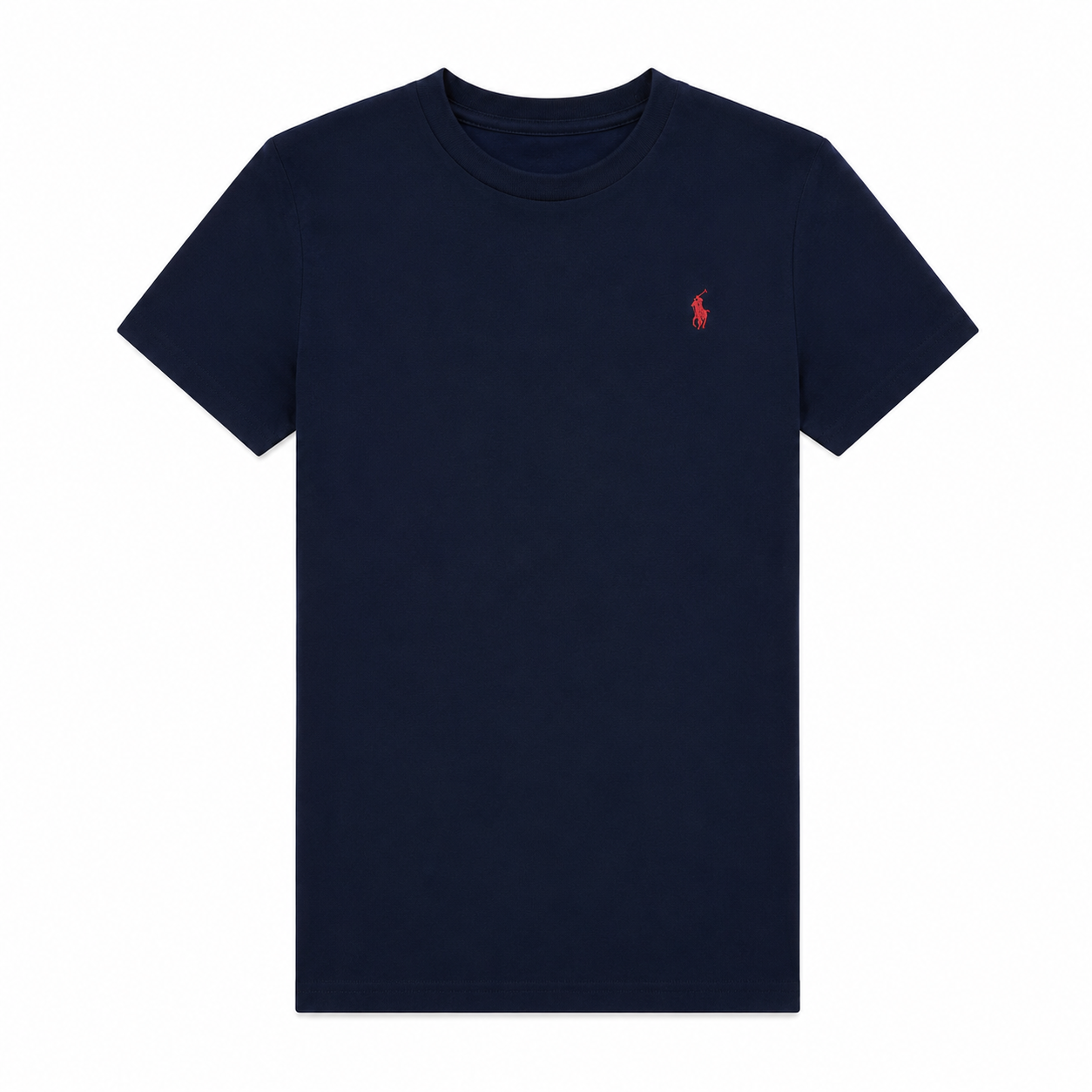 Polo Ralph Lauren Boys Classic Crewneck T Shirt Navy Red Pony Logo