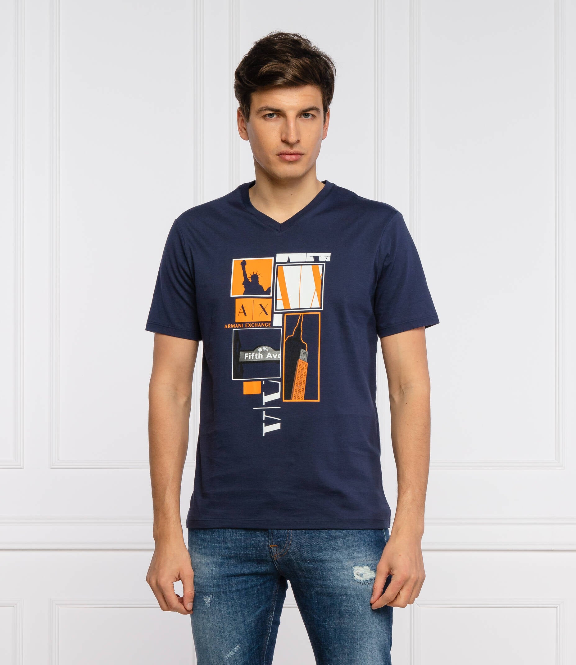 Armani Exchange dark navy blue T-Shirts
