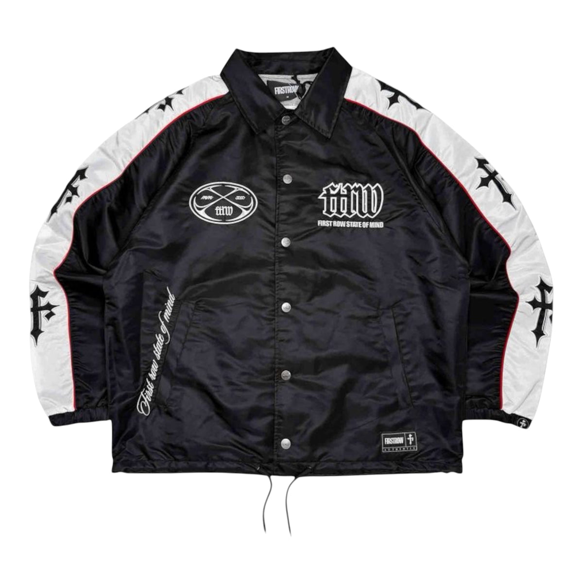 FIRST ROW DENIM STATE OF MIND RACER COACH JACKET TRACK PANTS SETS
