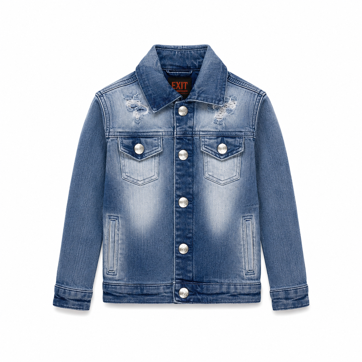 Exit Apparel Boys Denim Jacket – Light Wash – 3T | Slim Fit Kids Denim Jacket