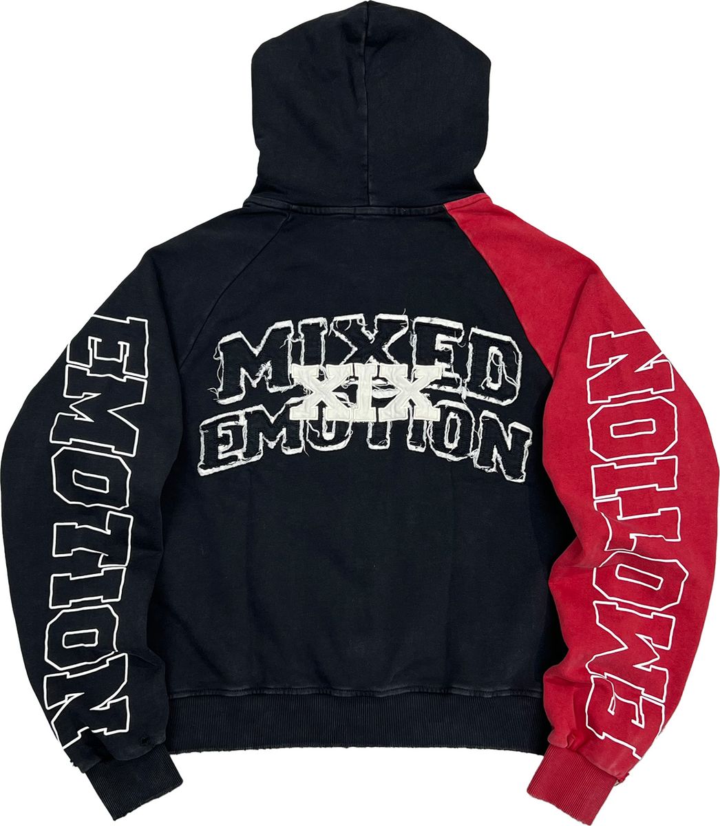 Mixed emotions Red “Split Decision” Hoodie