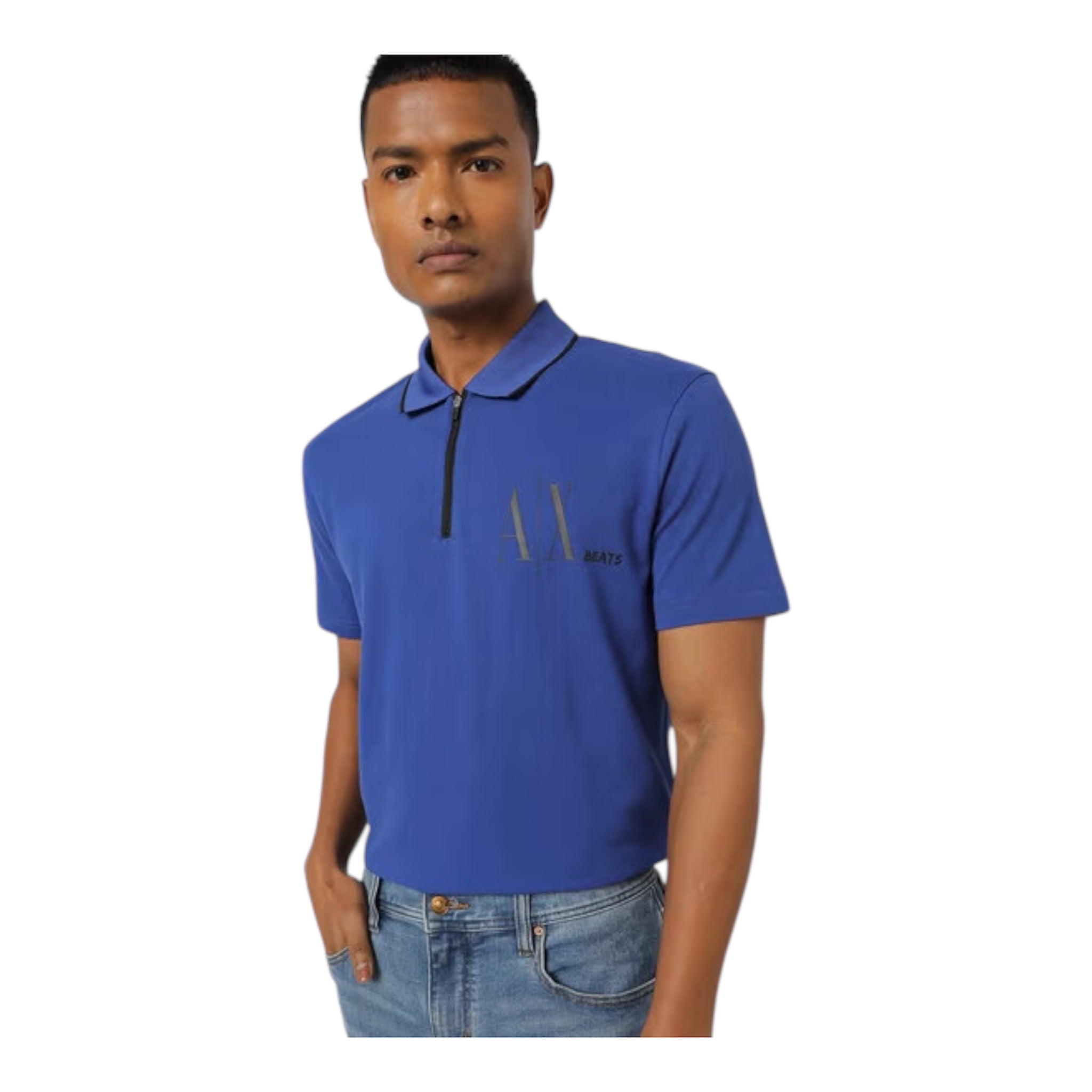 Armani Exchange Blue Polo Shirt