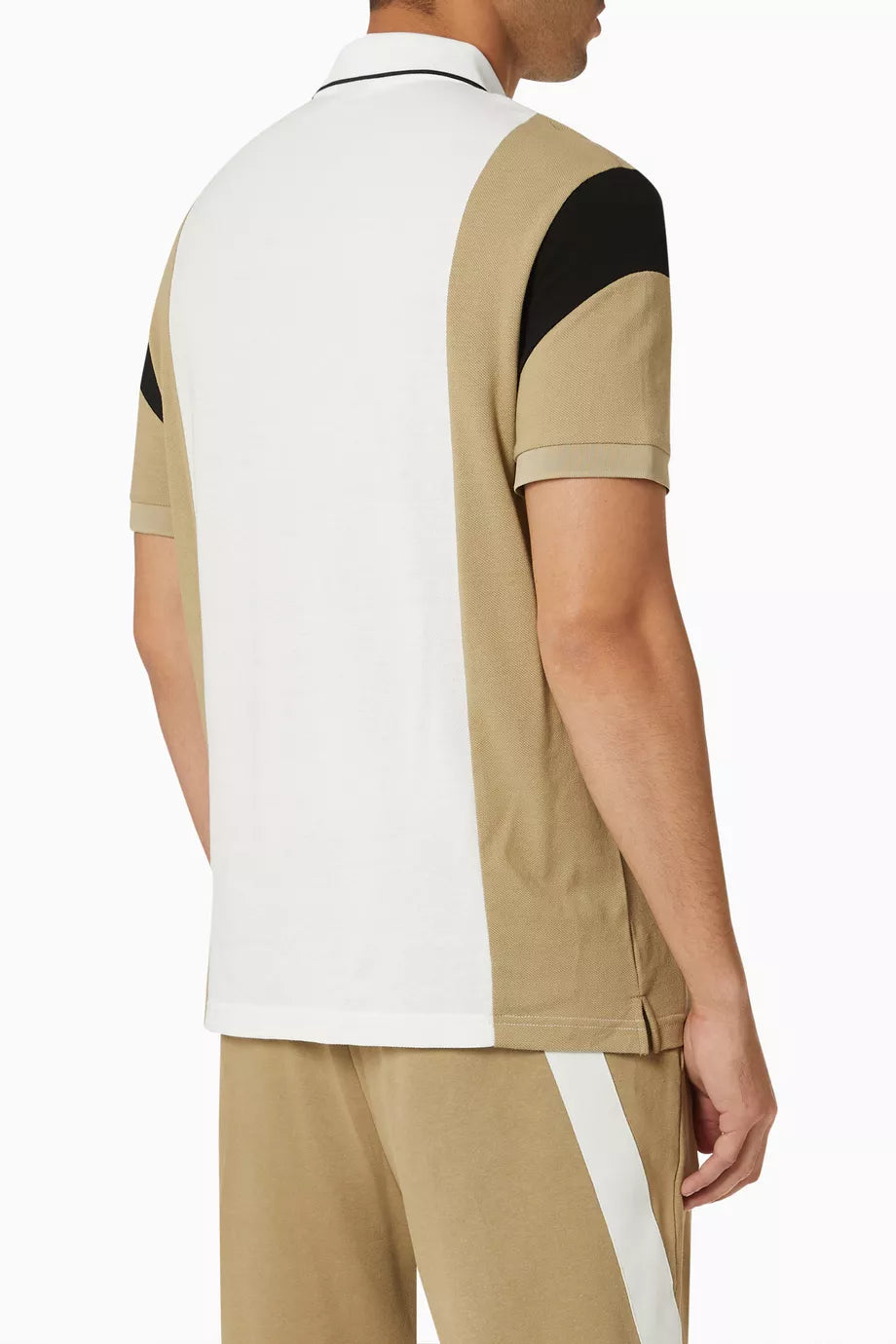 Armani Exchange Khaki,Off-White Polo Shirt