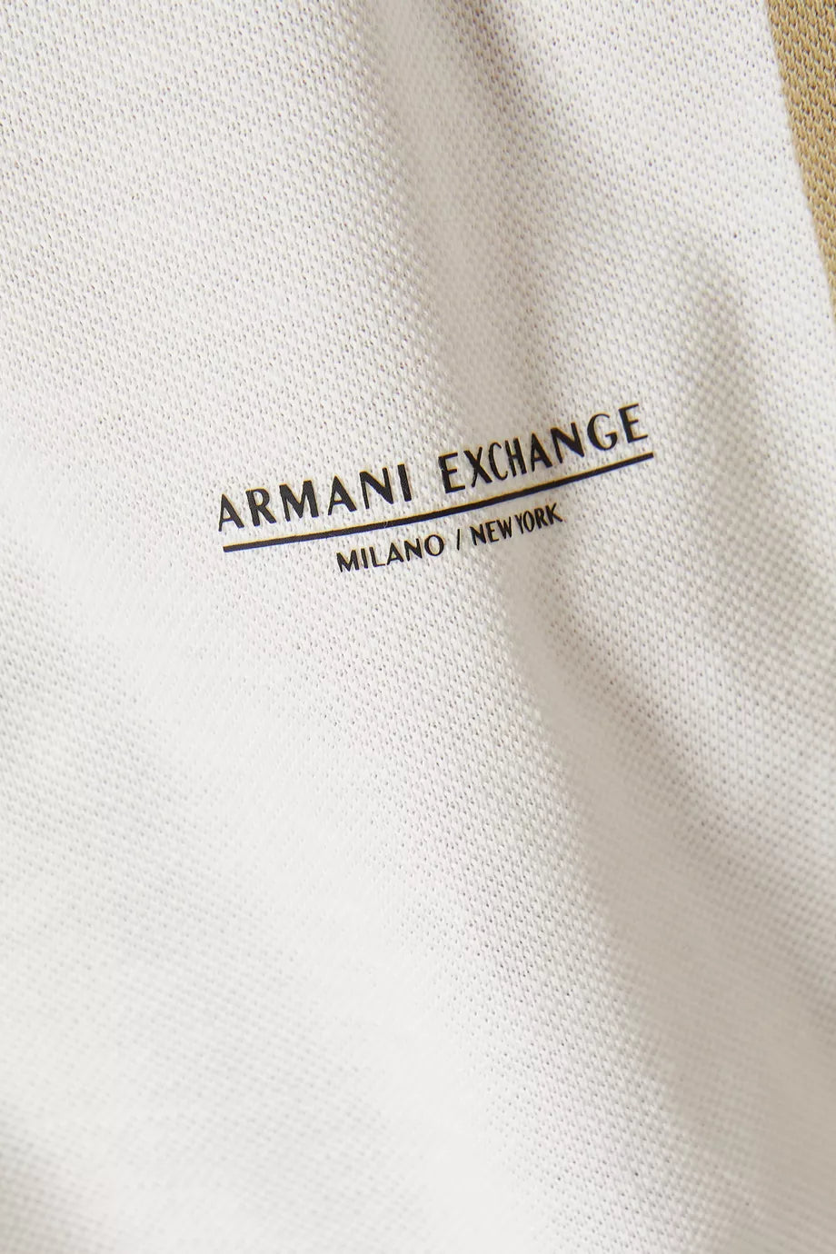 Armani Exchange Khaki,Off-White Polo Shirt