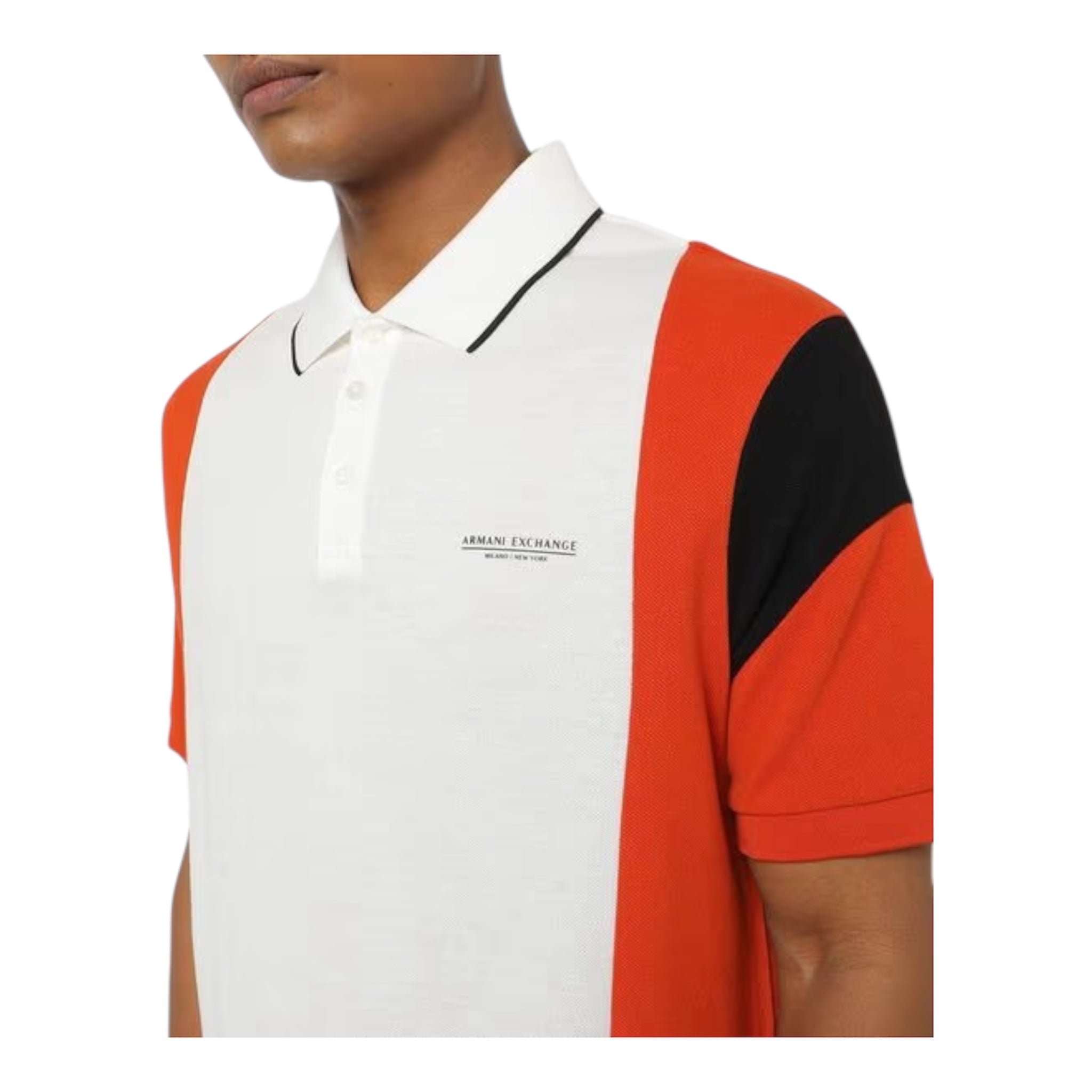 Armani Exchange vibrant red orange Polo Shirt