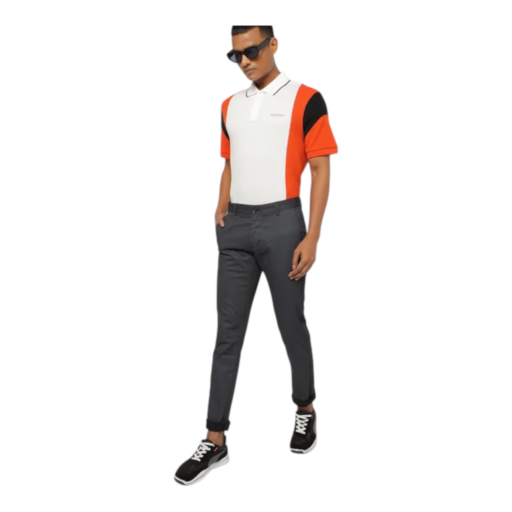 Armani Exchange vibrant red orange Polo Shirt