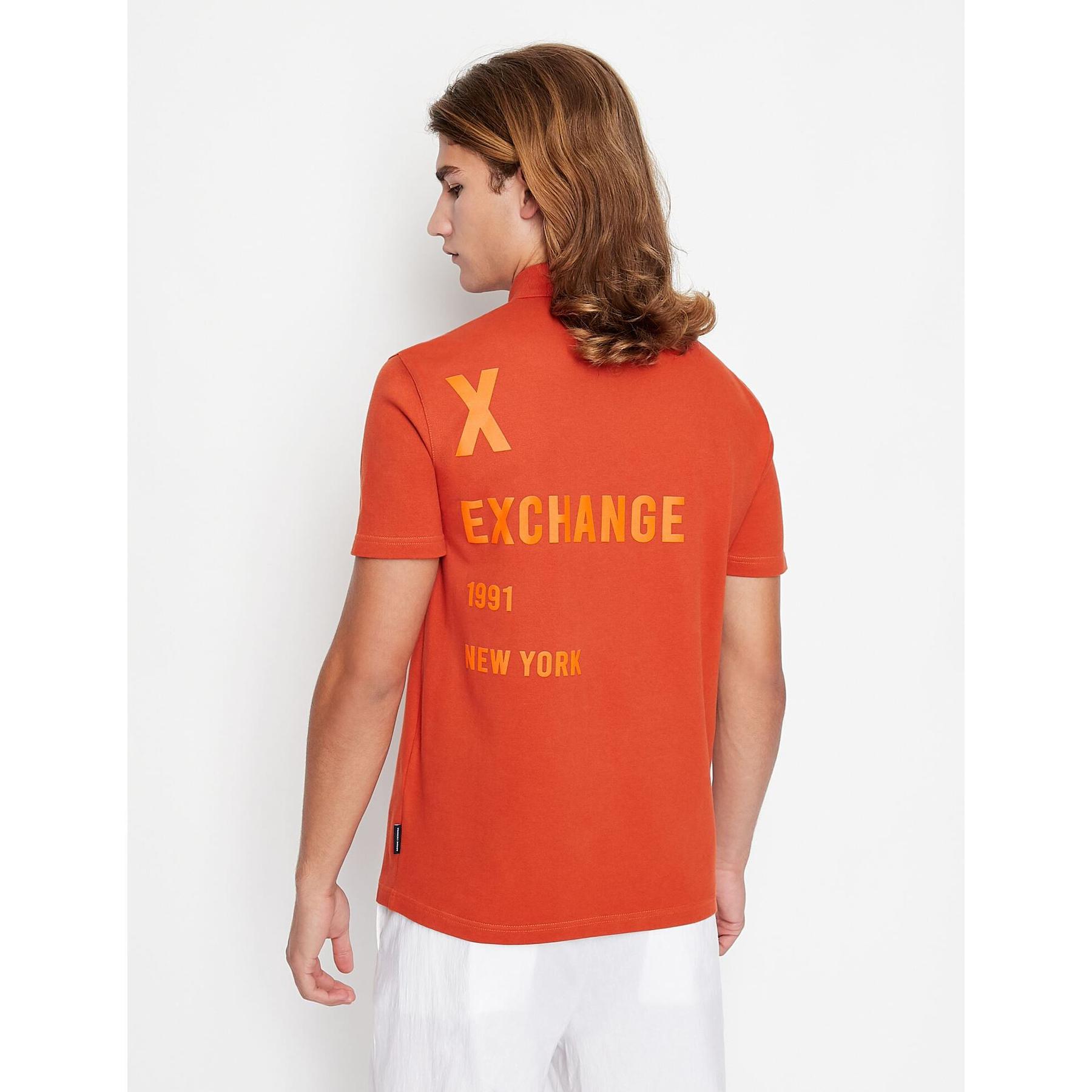 Armani Exchange Burnt Orange Polo Shirt