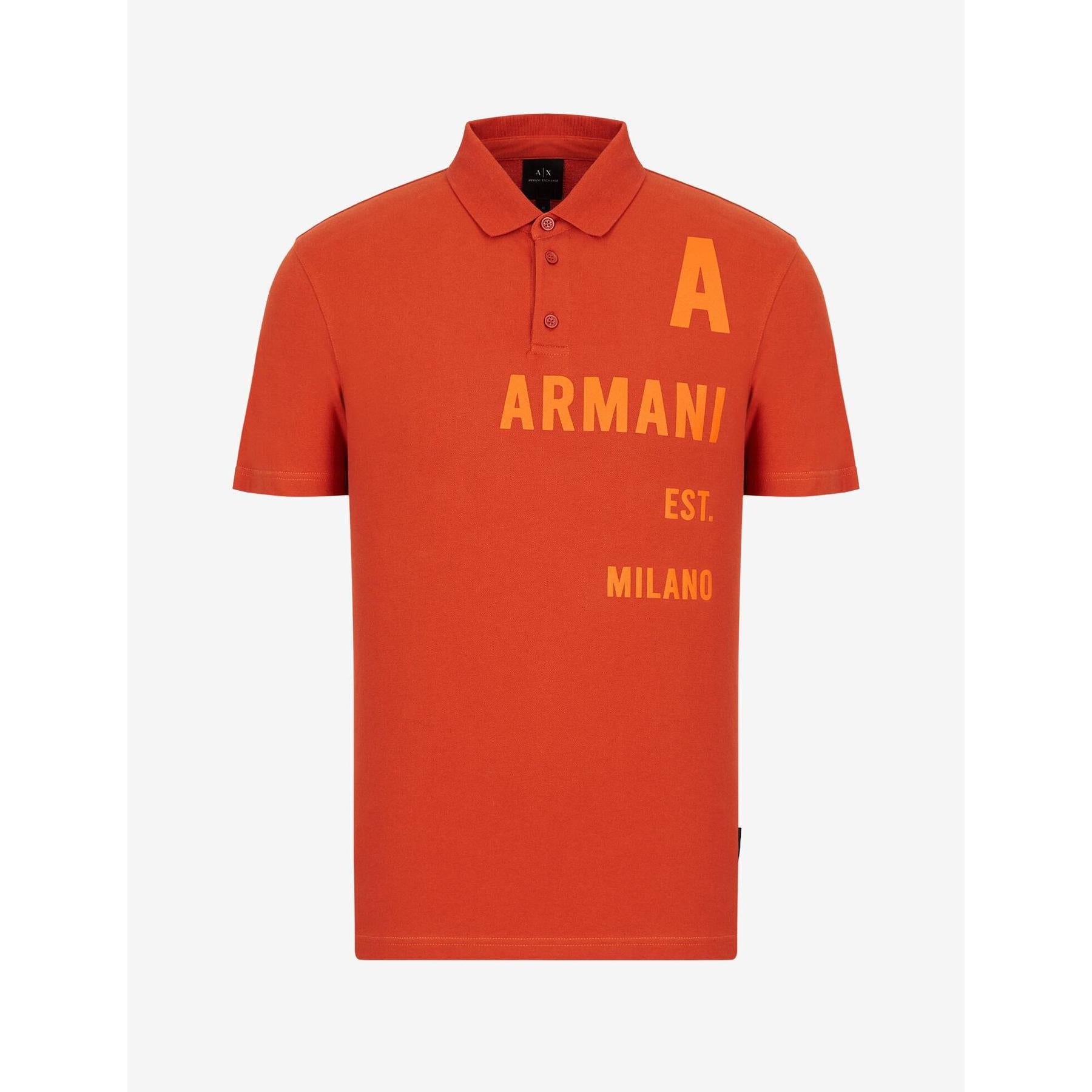 Armani Exchange Burnt Orange Polo Shirt