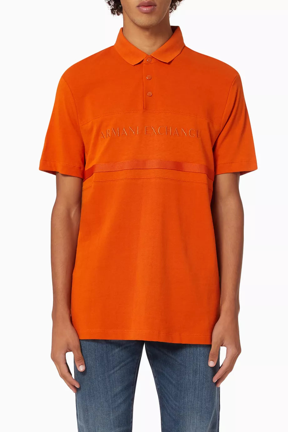 Armani Exchange Orange Polo Shirt