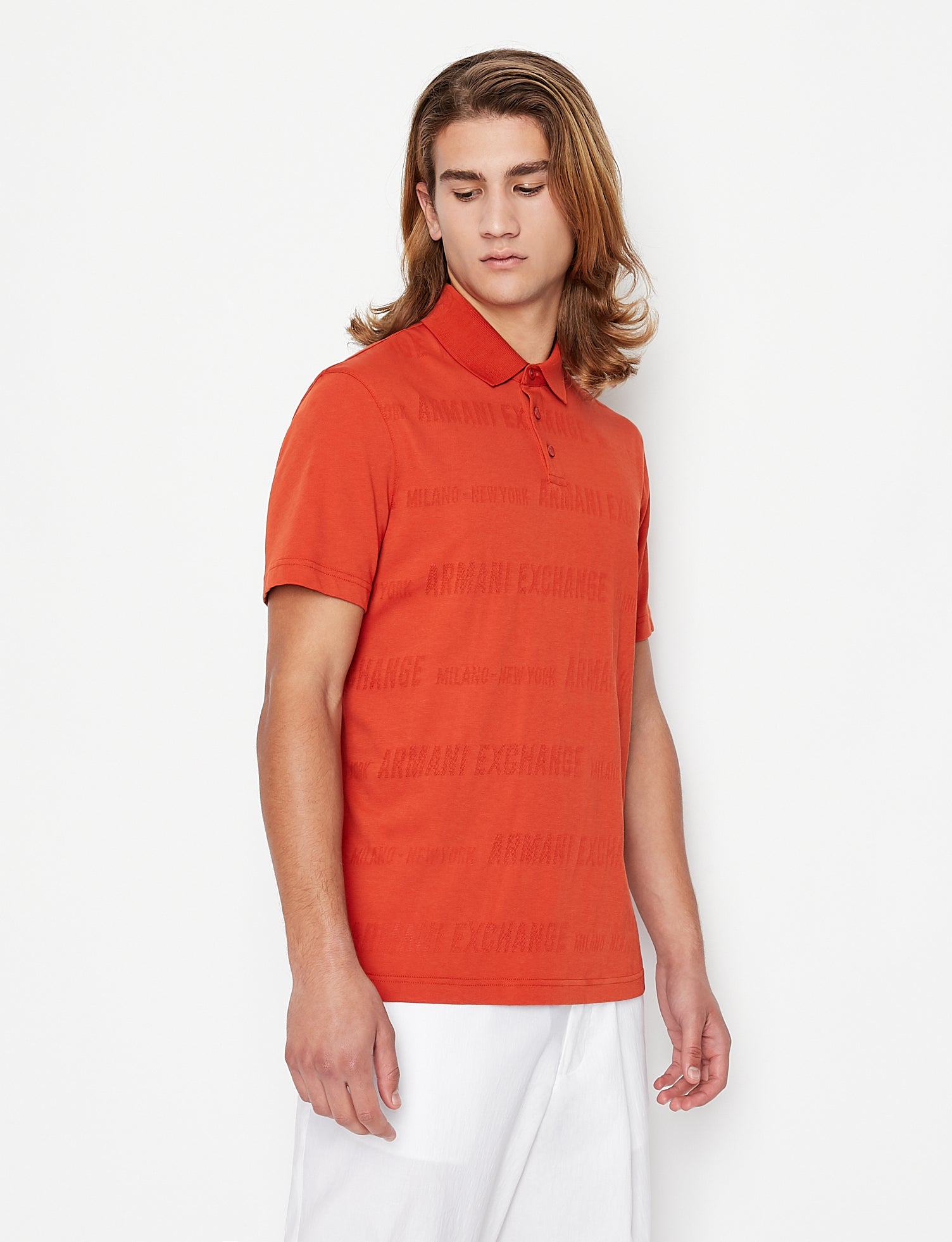 Armani Exchange Vibrant Orange Polo