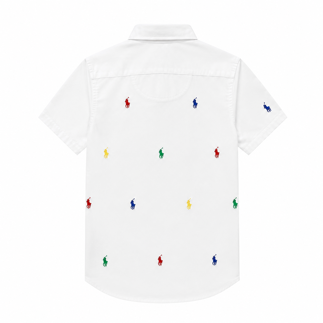 Polo Ralph Lauren Boys White Spectre Multi Pony Short Sleeve Button