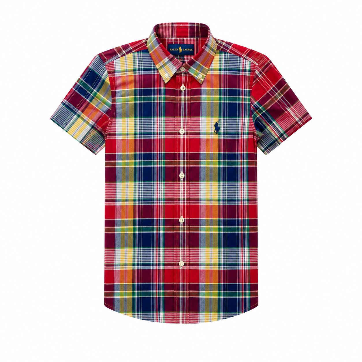 Polo Ralph Lauren Boys Spectre Multi Plaid Short Sleeve Button-Down Shirt