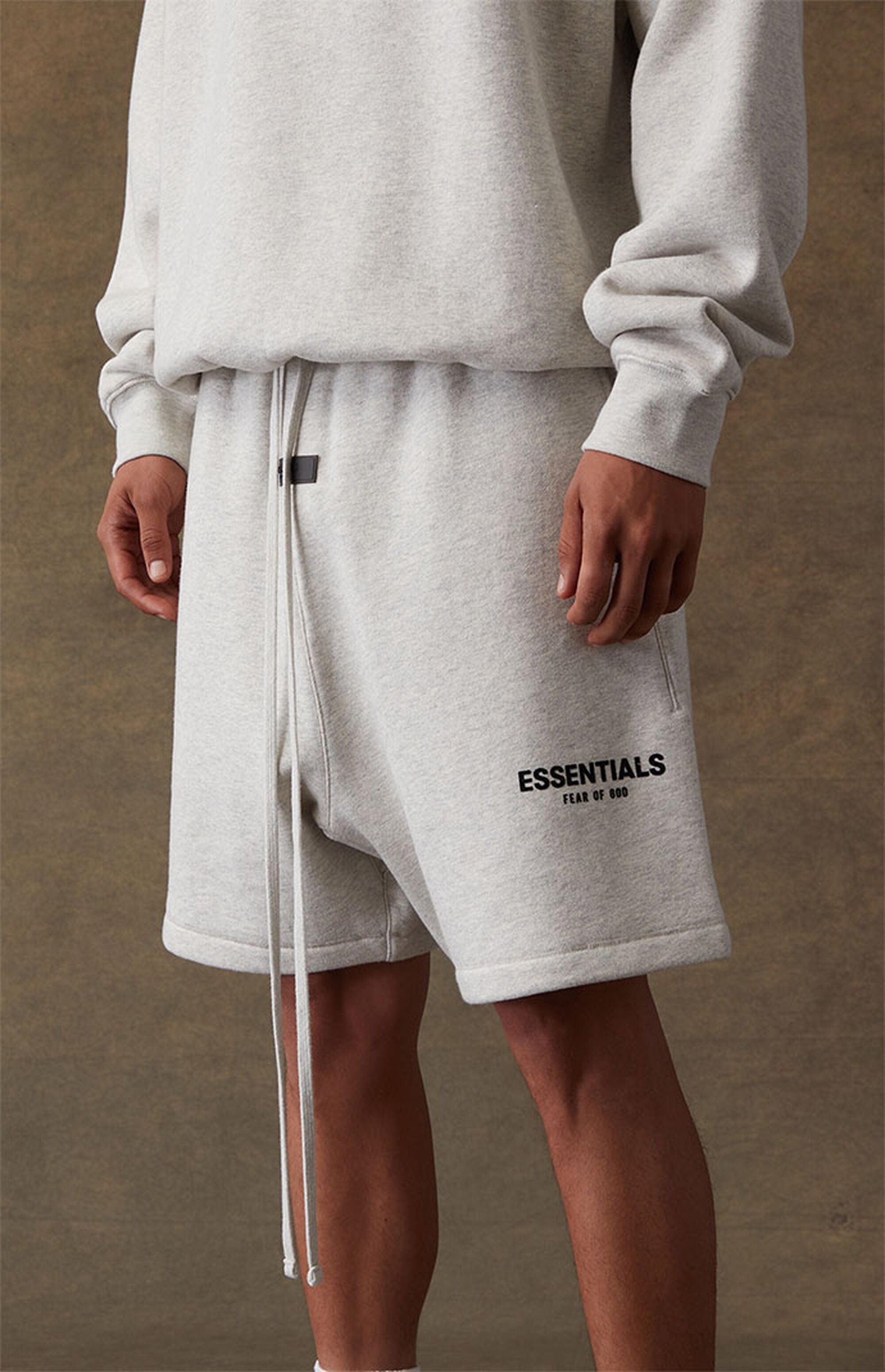 Fear of God Essentials Light Oatmeal Sweat Shorts