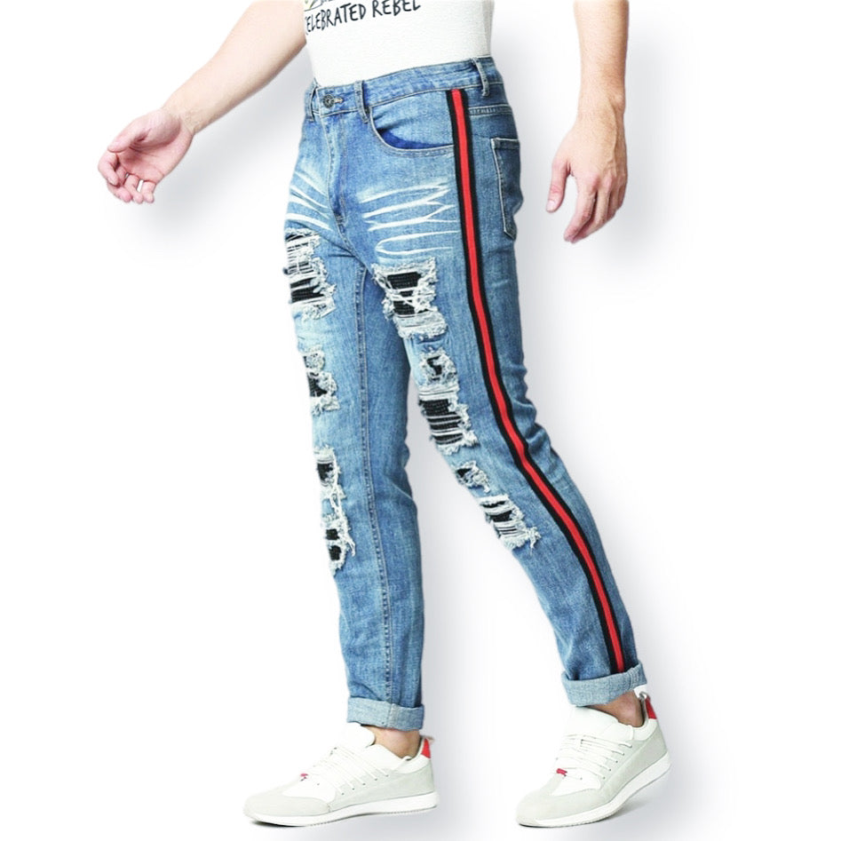 Waimea charcoal gray red jeans
Style M4963RID