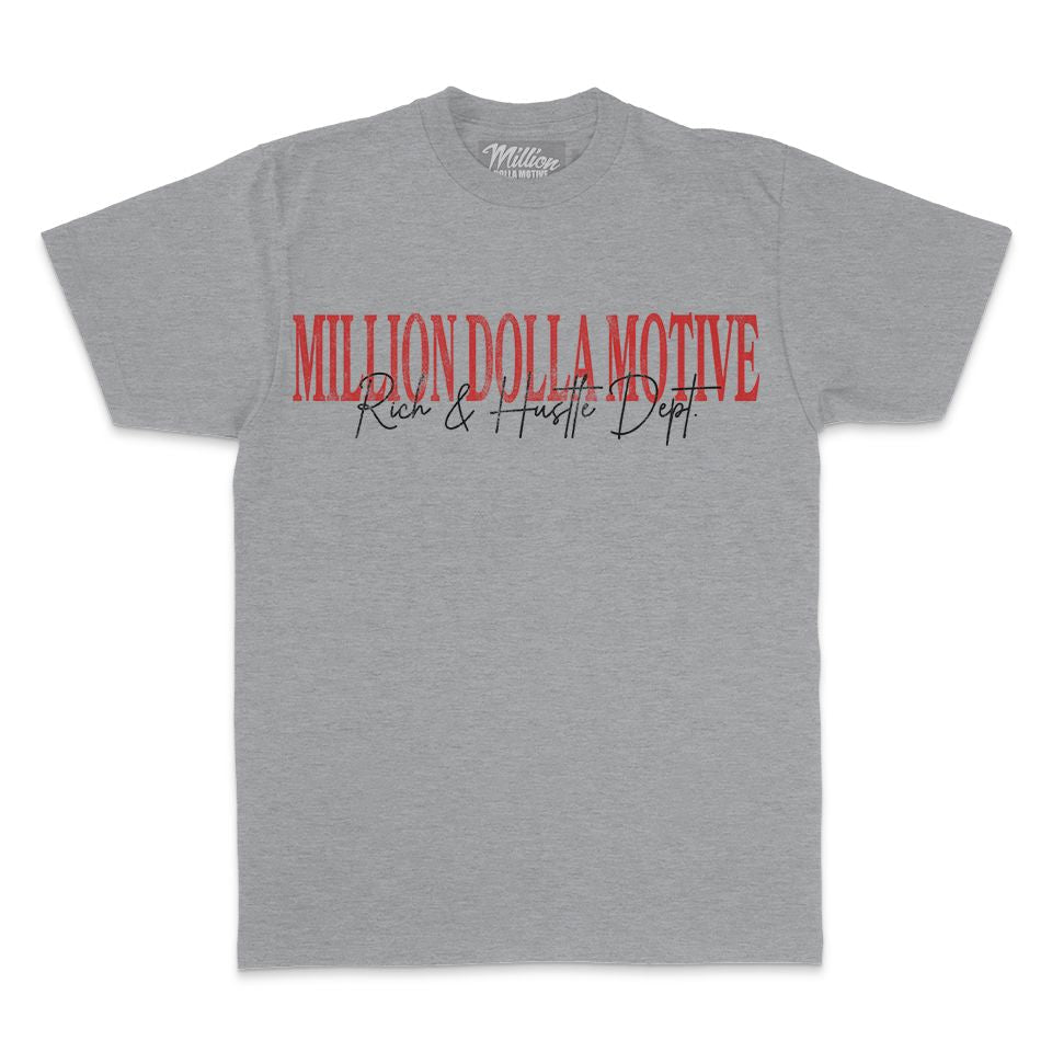 HUSTLE INVEST LIVE - HEATHER GREY T-SHIRT