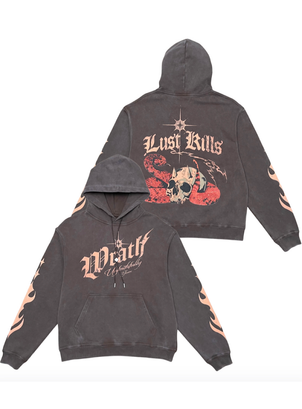 Wrathboy Hoodie - Lust Kills - Brown - WB03-030