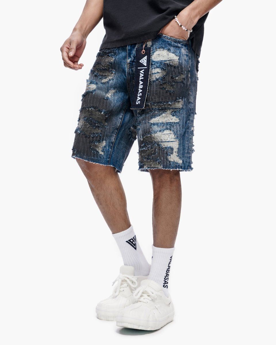Valabasas Incise Shorts Dark Blue
