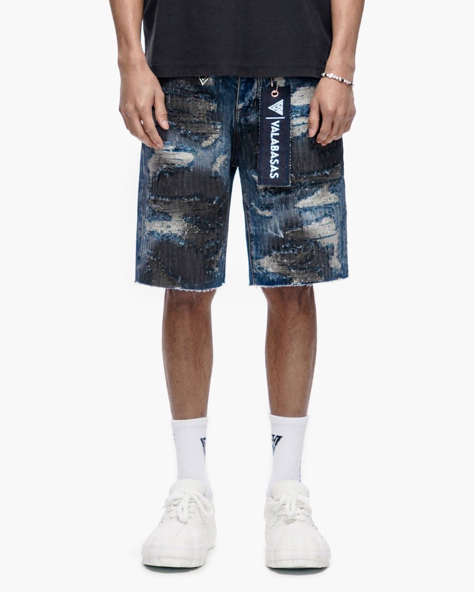 Valabasas Incise Shorts Dark Blue