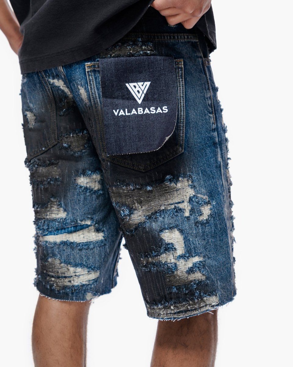 Valabasas Incise Shorts Dark Blue