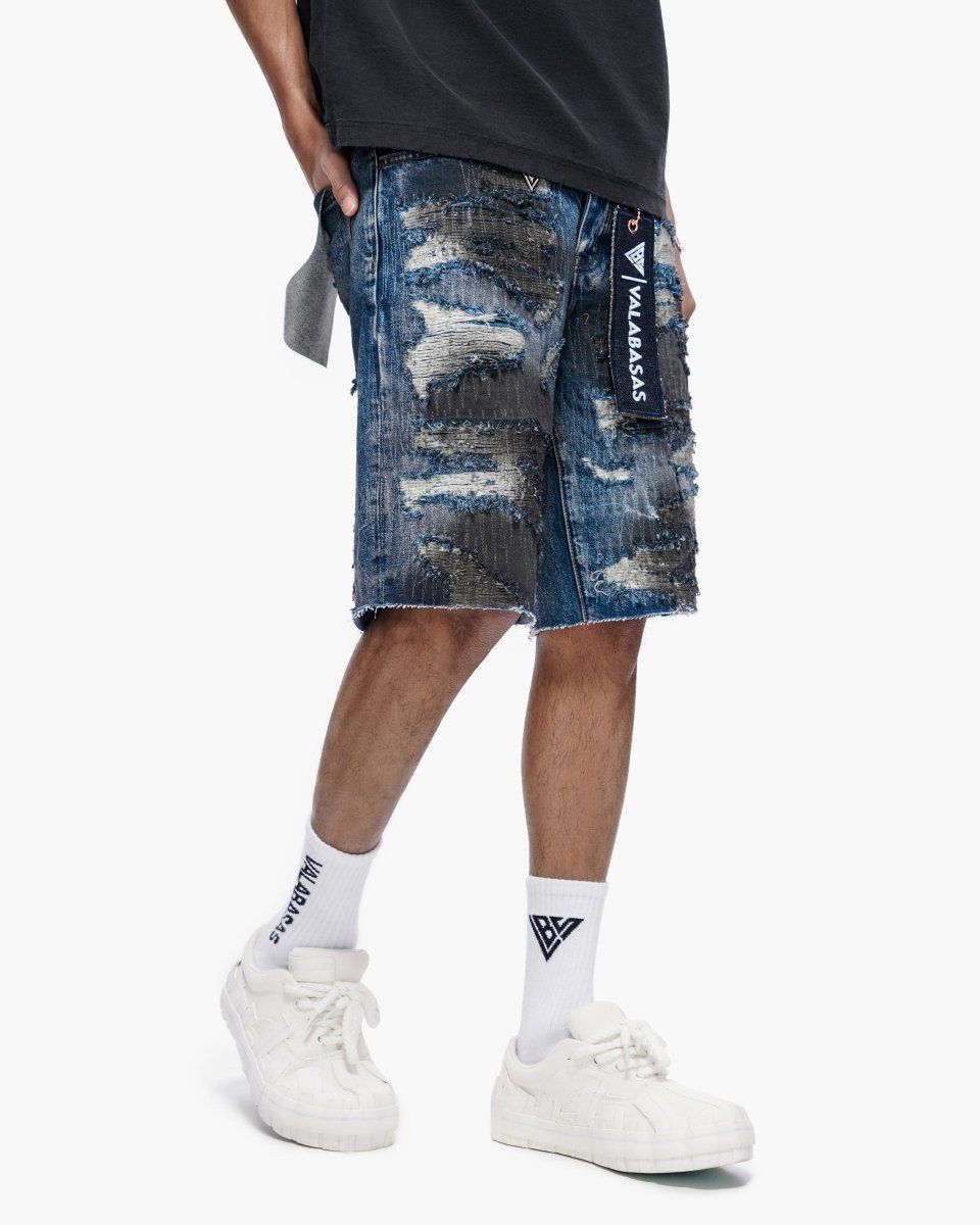 Valabasas Incise Shorts Dark Blue