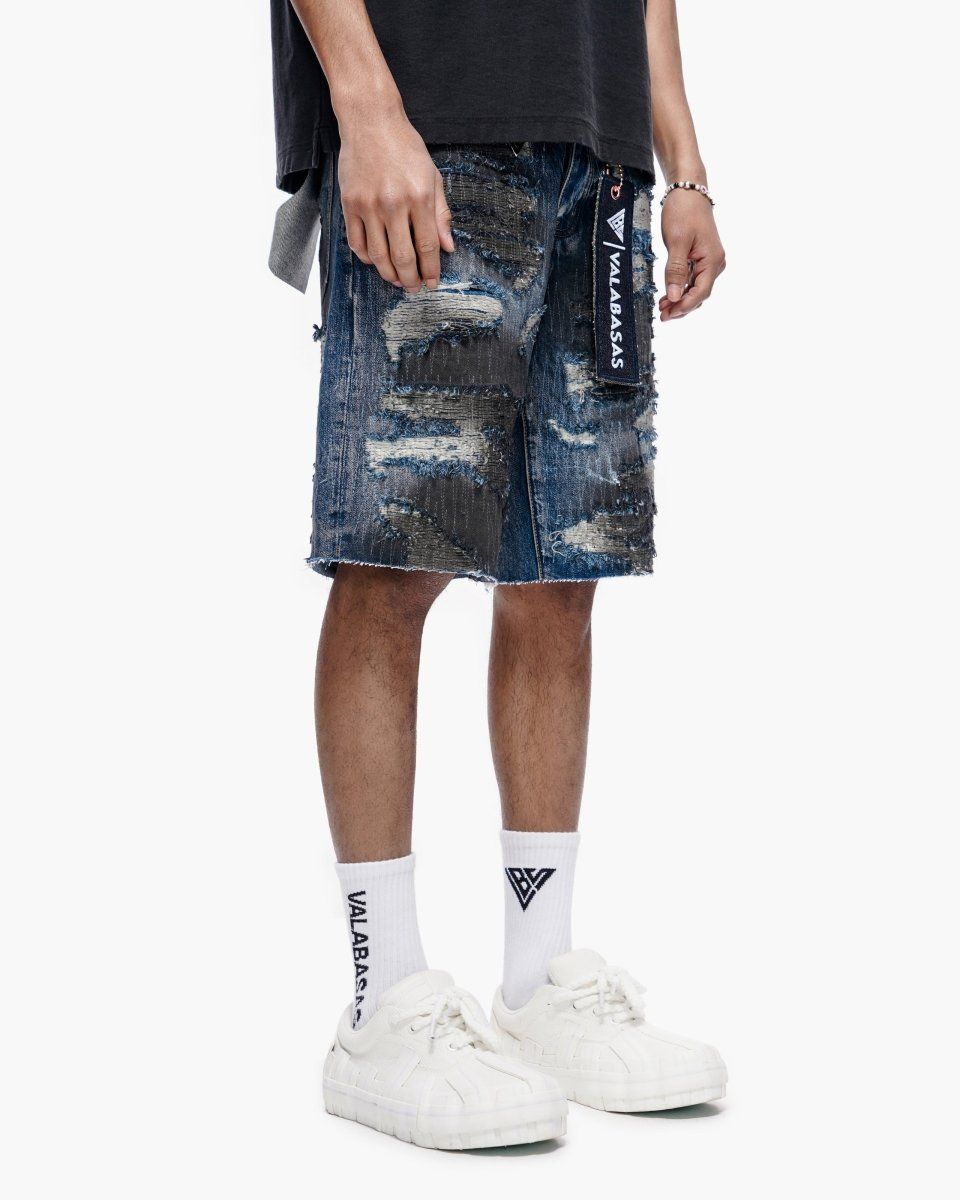 Valabasas Incise Shorts Dark Blue